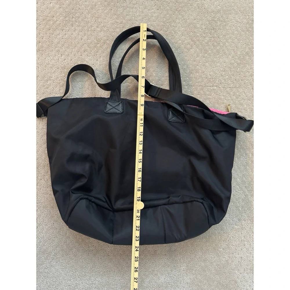 JUICY COUTURE Large Black Designer Shoulder‎ Strap Multicolor Quilted Tote Bag